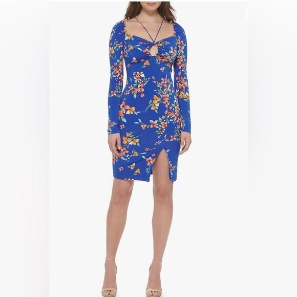 GUESS Women’s Long Sleeve Floral Dress - Picture 1 of 12